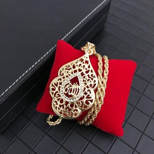 Fashion Hip-Hop Women Men NecKLACE Arabic Muslim Allah Pendant Morocco hot style Hollow Design Jewelry Accessories for Girls