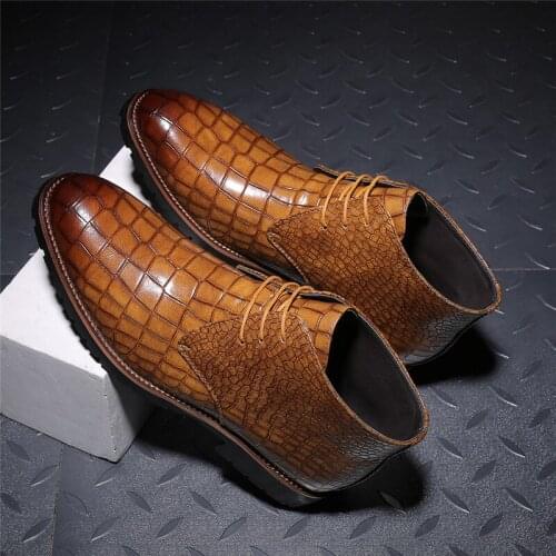 2019 Fashion Winter Chelsea Boots Men Leather Shoes Men Ankle Boots Fashion Brand Autumn Winter Male Footwear Sneakers 38-48