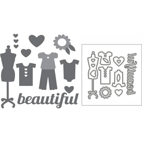 New Beautiful Clothing Love Heart 2020 Metal Cutting Dies for DIY Scrapbooking and Card Making Decor Embossing Craft No Stamps