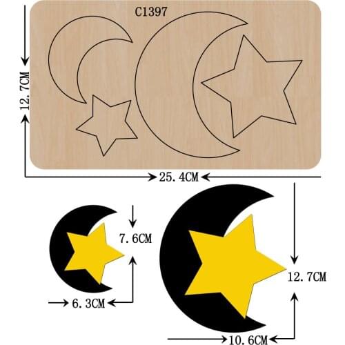 New Earrings, pendant Wooden die Scrapbooking C-1397 Cutting Dies Multiple sizes