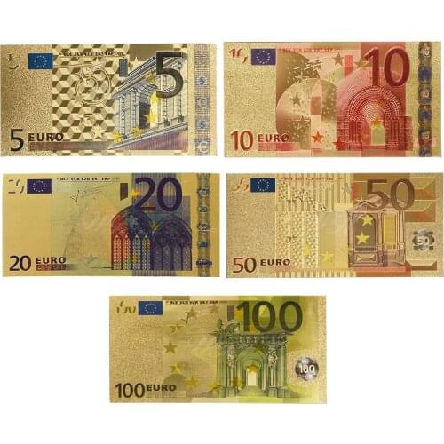 Wholesale Piece Euros Fake Money Gold Banknotes Prop Money Paper 10/20/50 Euro Bills Prices Bank Note Gifts for Men Dropshipping