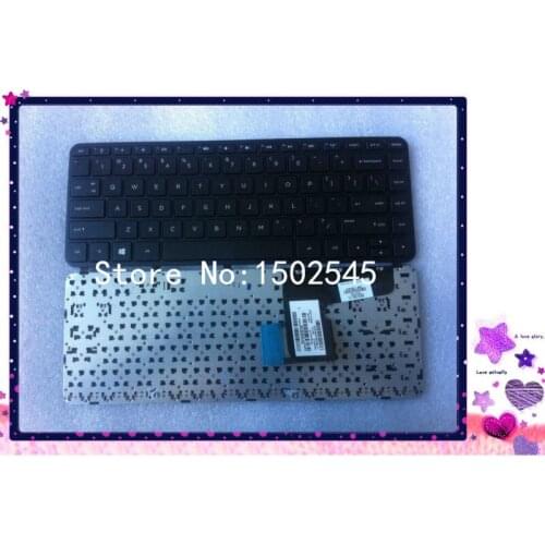 Free shipping genuine original laptop keyboard for HP Pavilon 14 14-N000 N100 N200 N292TX US with a black frame 741062-001