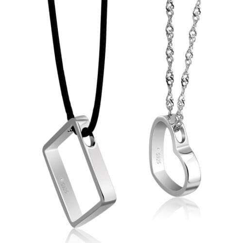 Lovers silver necklace fashion elegant pure silver lovers necklace male necklace gift
