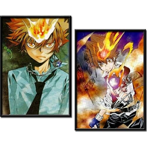 Katekyo Hitman Reborn puzzle Anime peripheral private teacher jigsaw puzzle 300 500 1000 pieces adult Decompression wooden toys