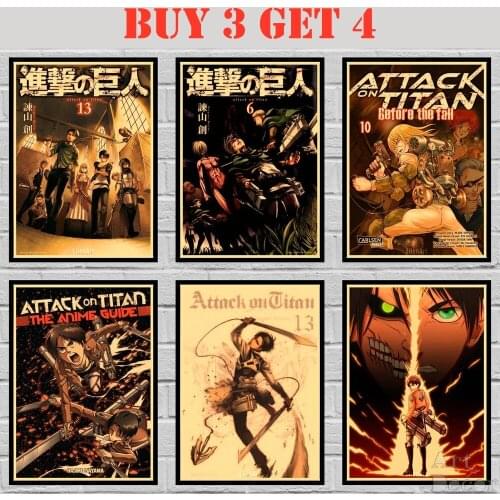 24Style Choose Anime Attack on Titan Art Silk Print Poster 42X30cm