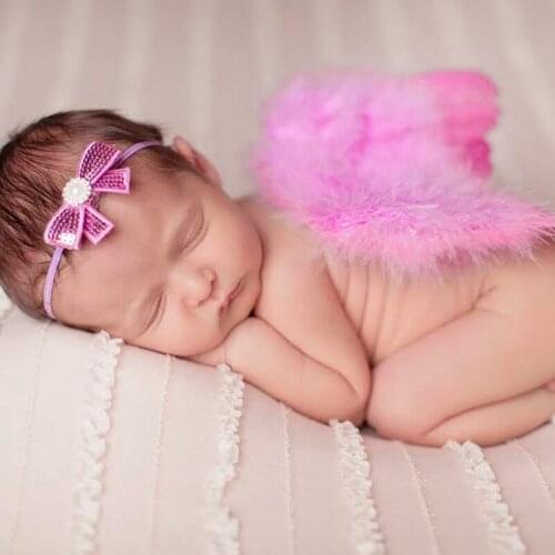 Newborn Photography Props pink Angel Wings Photo Props Baby Girls Boys Outfits Accessories