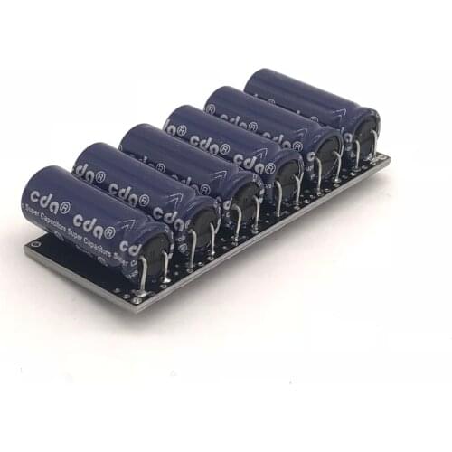 Módulo de capacitor de farad de fileira única, fonte de alimentação super ultracapacidor com placa de proteção para carro de 16v