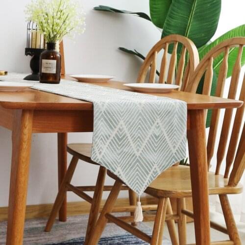 Nordic jacquer geometric ripple table flag home fabric diner table runners gai cloth bed flag long-striped fighting cabinet flag