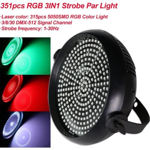 LED 351pcs RGB 3IN1 Strobe Par Stage Effect Lights Pixel Control For DJ Disco Birthday Parties Christmas Decoration Clubs Bar