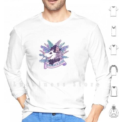 Trash King Possum Hoodies Long Sleeve Possum Opossum Trash King Trash King Zarigüeya Tlacuache