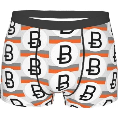 Bitcoin BTC Mining Bit Coin Flag Underpants Cotton Panties Mens Underwear Ventilate Shorts Boxer Briefs