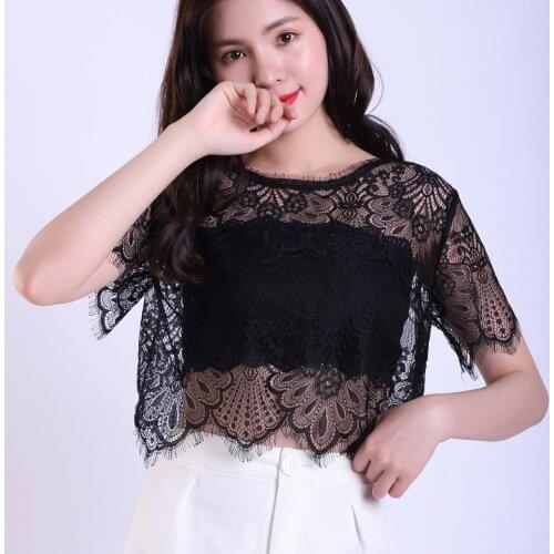 Black White O Neck Lace Jacket Wedding Bolero Women Short Sleeve Bridal Wrap Wedding Top Cover Up Coat Lace Cape Jacket Wedding