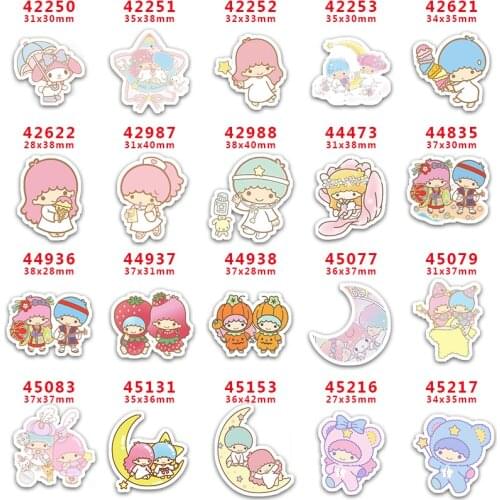 10 Pcs Cartoon little twin stars Planar Resin Cabochons PR42250