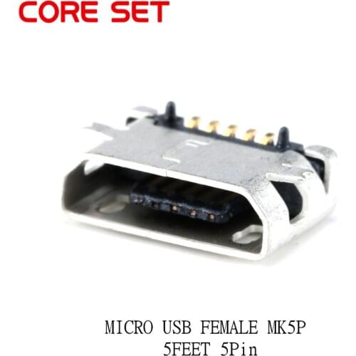 100PCS Micro USB Socket MK5P MINIUSB Female 5 Pin SMD DIP Connector