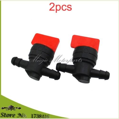 2pcs 8mm InLine Fuel Gas Cut Shut Off Valve Petock For Briggs & Stratton 494768 698183 Fits 1/4" ID Fuel Line Suzuki Kawasaki