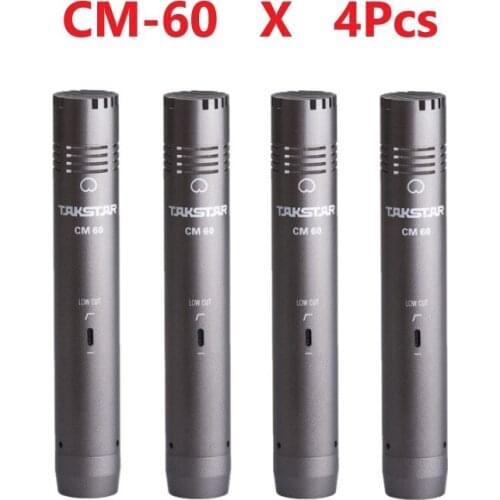 4 Pcs/Lot Takstar CM-60/CM60 Professional Recording Microphone Condenser Microphone For Musical Instrument On-Stage Performance