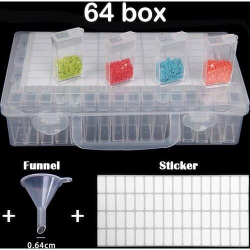 64 slots Dismountable Diamond Embroidery Accessories diamond painting Boxes Cross Stitch Cases Organizer Home Beads Storage