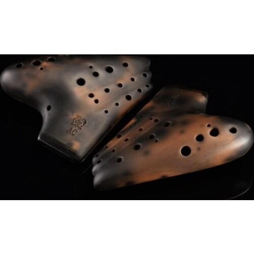 Alto C ocarina AC tone flute Three tube infiltration carbon burning playing ocarina triple tubes multichamber flute good sound
