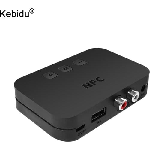 Wireless NFC 5.0 Bluetooth Audio Receiver A2DP AUX 3.5mm Jack RCA USB Smart Playback Stereo Audio Adapter For Car Kit Speaker