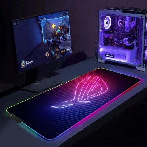 RGB Black Large Gaming Mouse Pad ASUSS Colorful Mouse Mat Keyboard Mat Table Mat Desk Mat For Notebook Laptop Gamer Mouse pad