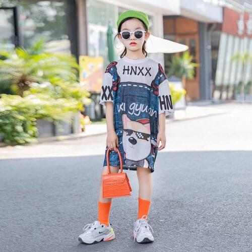 Girls Cartoon Mesh Quick-Drying T shirt Summer Short Sleeved Tops 2020 New Loose Fashion Outfit