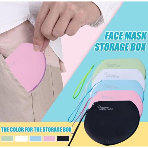5PCS Polygon Mask Cover Bag Portable Facemask Holder Face Mask Storage Box Case Save Mask Box caja para guardar mascarillas L*5