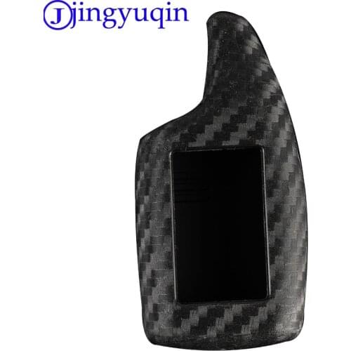 Jingyuqin 10p Remote Case Cover Two Way Car Alarm lcd 2015 Case Cover For M5/6/9 Scher-khan Magicar 5 Carbon Silicone Keychain