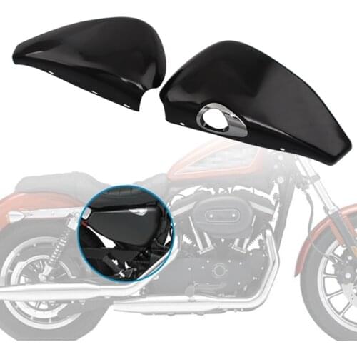 Motorcycle Black Right Side Oil Tank Cover Left Battery Paneles Cover Set For Harley Sportster 1200 883 XL