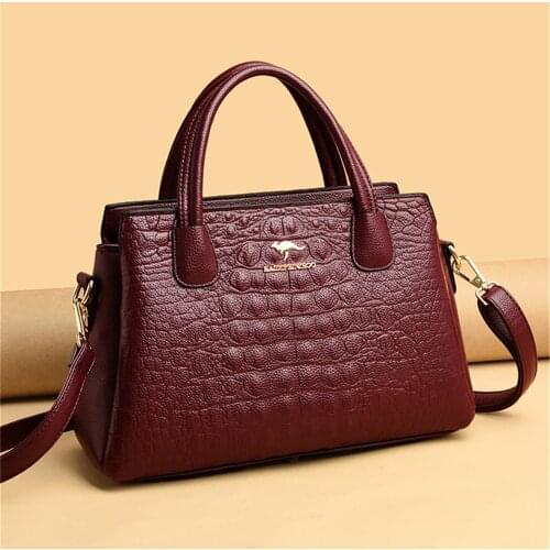 Ladies Hand Shoulder Crossbody Bags for Women 2021 Designer Handbags Alligator Leather Casual Tote Top-handle Bags Sac A Main