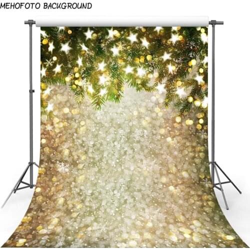 Kids photography backdrops 5x7ft gold twinkle twinkle stars with green leaves photography background newborn custom party photos