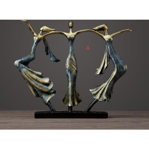 Resin Europe Dancer Creative Living Room Study Crafts Abstract Character Art Decoration