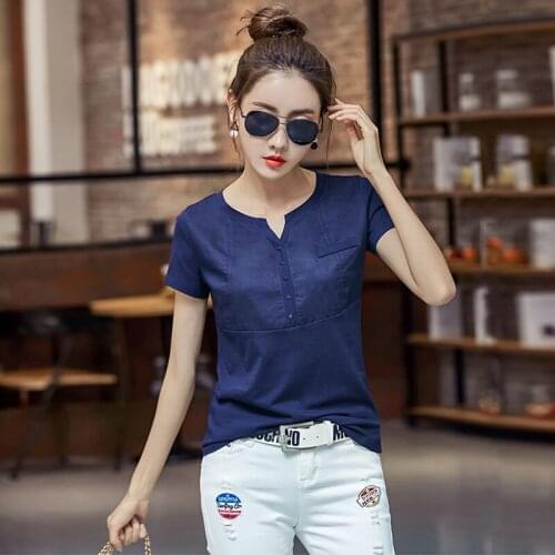 Poleras de mujer moda 2019 summer casual t shirt women white t-shirt women tops cotton short sleeve t-shirts tee shirt femme