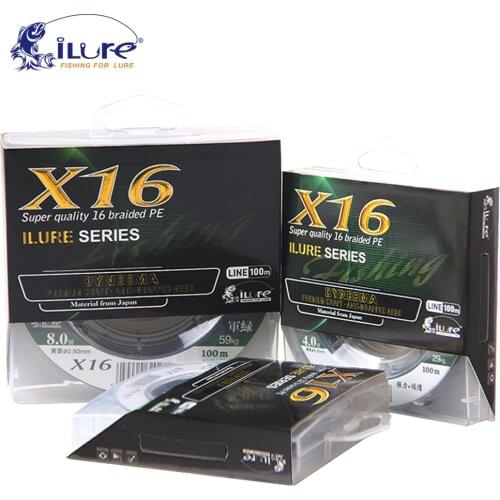 ILure Brand 100 Mt PE Braided Line 16 Stands Multifilament Line Strong Fishing Line Carp Fishing Salt Water Line Pesca 150lb