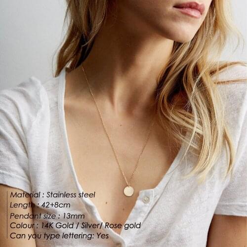 Exquisite Wafer Chain Choker Necklace for Women Girls Korean 316L Stainless Steel Necklace Jewelry New Arrival Simple Design