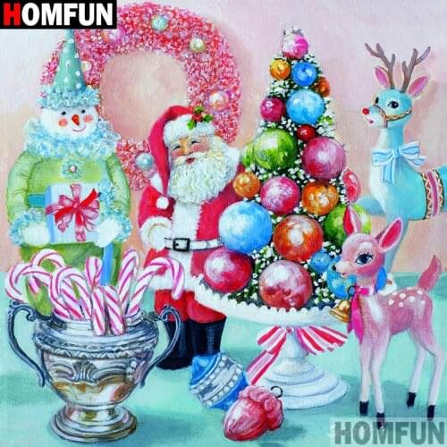HOMFUN Full Square/Round Drill 5D DIY Diamond Painting "Santa Claus" Embroidery Cross Stitch 5D Home Decor A07865