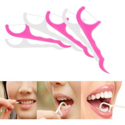 Hot sales 250 pcs/set Dental Flosser Interdental Brush Teeth Stick Toothpicks Floss Pick