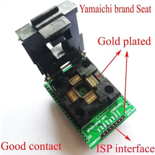 LQFP44 TQFP44 to DIP40 adapter QFP44 Adpater IC CHIP test burn Block atmega16 atmega32 lqfp AVR socket programmer