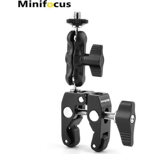Minifocus Multi-function Ball Head Clamp Ball Mount Clamp Magic Arm Super Clamp for Camera Monitor Led Video Light Microphone