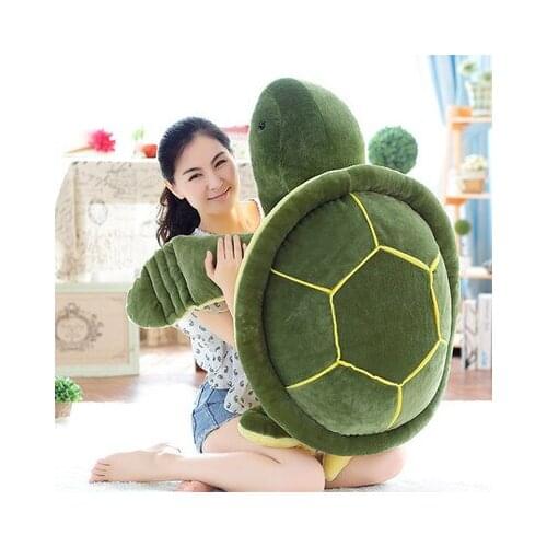 Stuffed plush toy large 100cm cartoon green tortoise plush toy turtle soft throw pillow birthday gift b1235