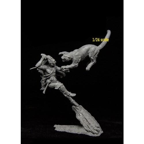 1/24 Scale Unpainted Resin Cougar Attack collection figure