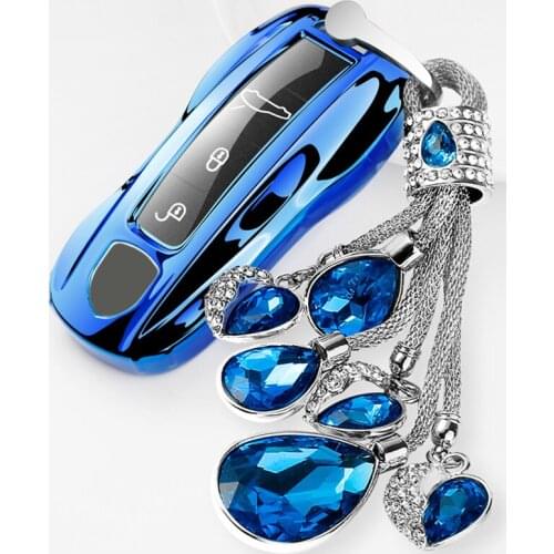 The new TPU car key case key cover Shell replace For Porsche Panamera Boxster 911 Macan Cayenne Key protection shell decoration