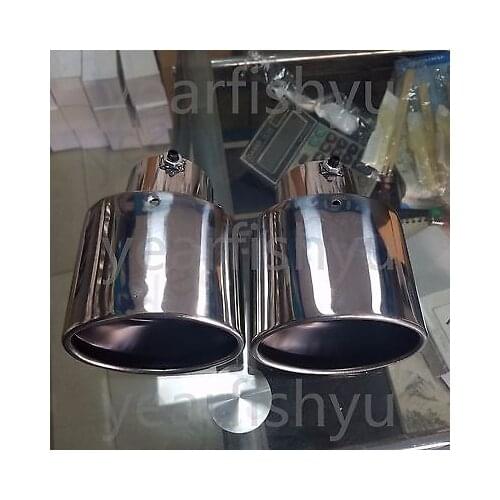 New 2pcs Chrome Exhaust Muffler Tip Pipes For 2012-2017 Honda CRV CR-V 2013 2014 2015 2016