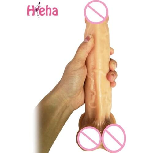 Huge Realistic Soft Big Dildo Penis with Suction Cup Dildo Anal Vaginal G-spot Stimulators Adult Sex Toys for Woman Masturbator