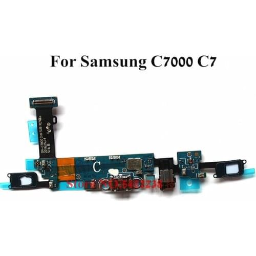 Original USB Charging Dock Port Flex cable For Samsung C7 C7000 SM-C7000 Charger plug board With microphone eaephone Jack