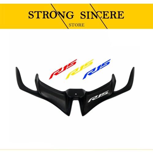For YAMAHA YZF-R15 V3.0 2017-2019 Motorcycle Front Fairing Aerodynamic Winglets ABS Plastic Cover Protection Guards