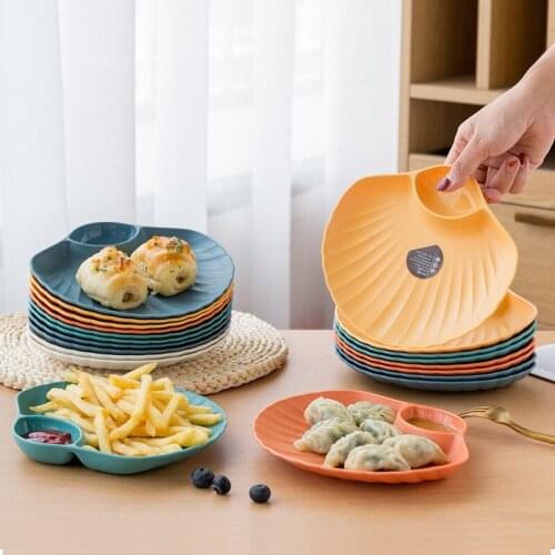Japanese-style Bone-spit Dish Shell Multi-purpose Snack Tray Dessert Dining Plate Fruit French Fries Tray Set with Storage Racks