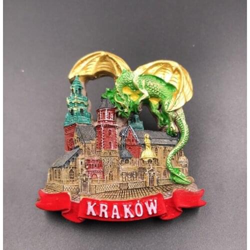 Polish souvenir fridge magnets for Wawel Castle, Poland
