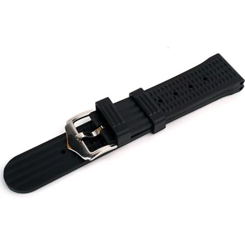 22mm natural rubber waffle band strap fit SKX007 SKX009 7002 Watch