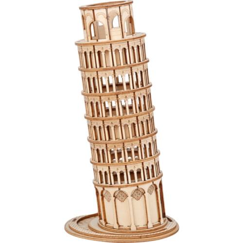 Robotime Leaning Tower of Pisa 3D Wooden Puzzle Game Blocks Toys for Children TG304
