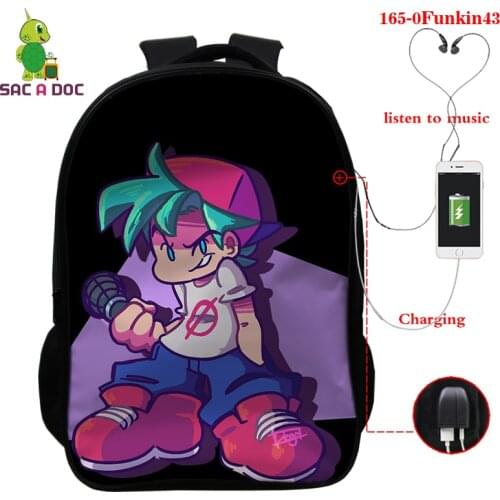 New Friday Night Funkin 3d Print Backpack Teen Boys Girls Fashion Bag Gift Schoolbag Friday Night Funkin Student School Backpack